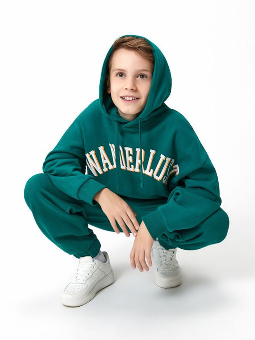 ACOOLA / Джемпер детский для мальчиков Remo темно-зеленый  фото 5