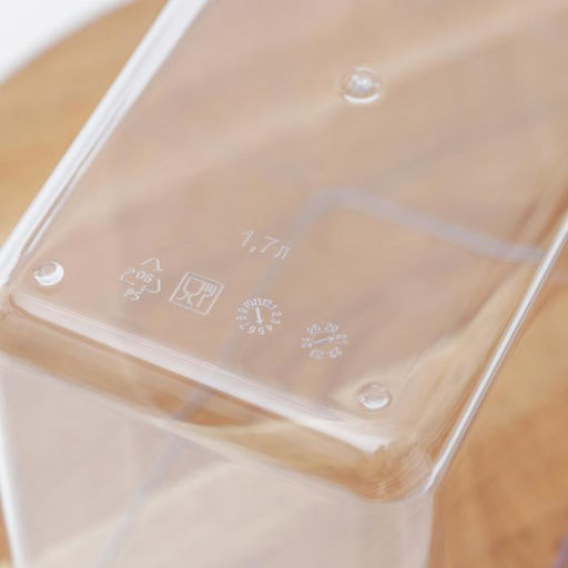 Ёмкость для хранения сыпучих продуктов IDEA «Степ», 1.7 л, 16×10×14 см, пластик, крышка белая