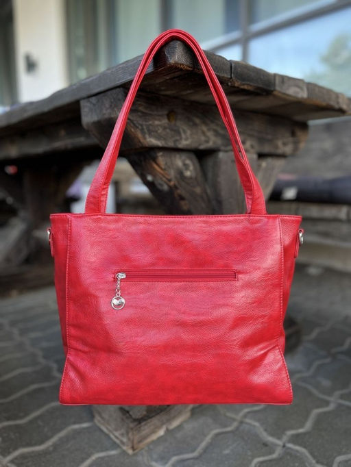 Женская сумка шоппер из эко кожи 006 Красный - Kenguluna фото 3