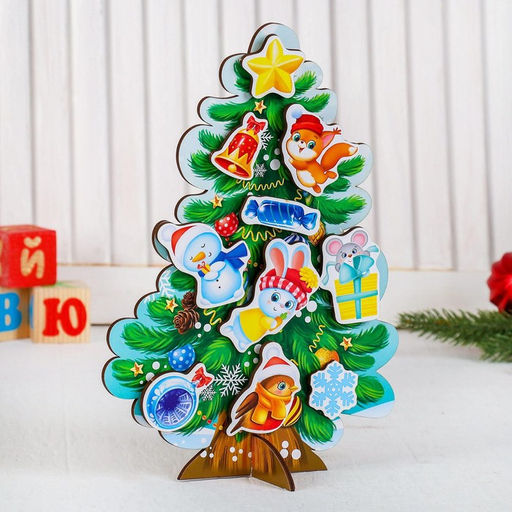 Головоломка. Липучки Наряди ёлочку - Лесная мастерская фото 2