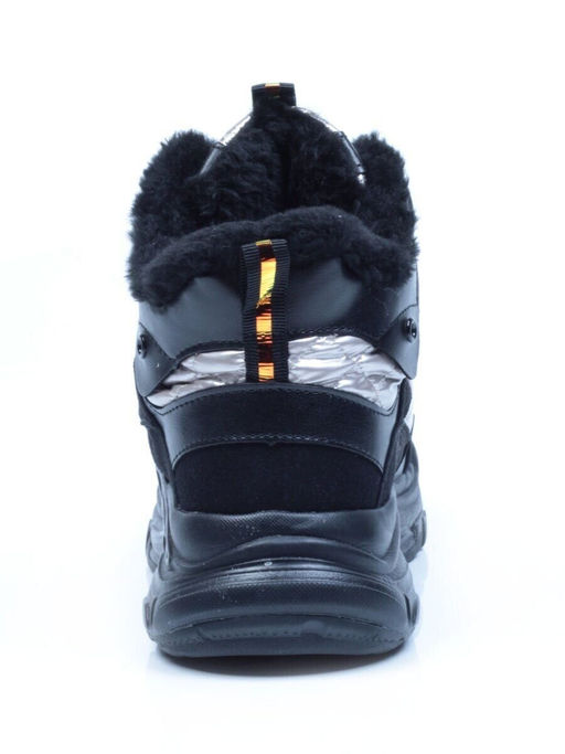 04-8524-3 BLACK Ботинки женские зимние (искусственные материалы)