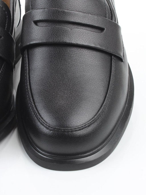 03-PDEB105-1 BLACK Лоферы женские (натуральная кожа)