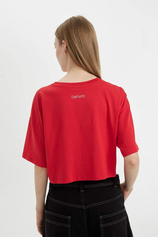 Футболка Cool Oversize с короткими рукавами и принтом - Defacto фото 9