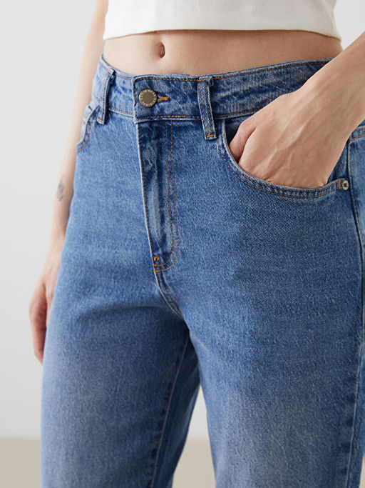 Straight Fit Kad?n Jean Pantolon