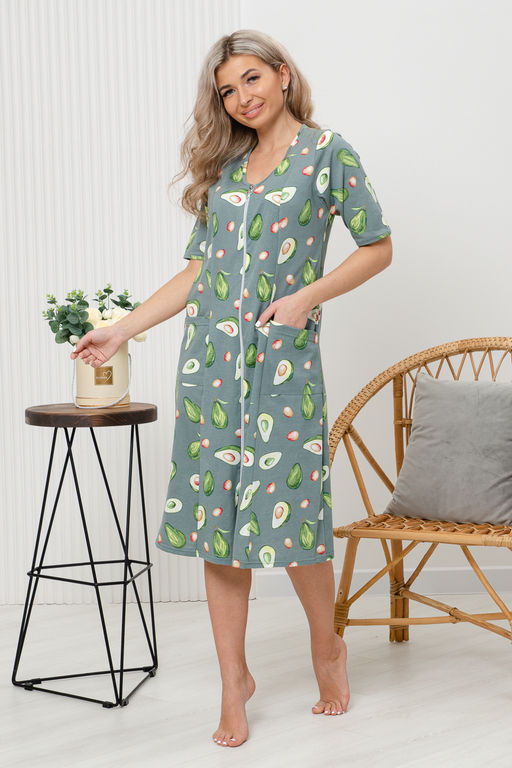 Халат женский Натали 83609 из хлопка  фото 3