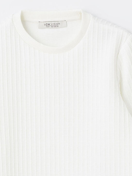 Bisiklet Yaka Uzun Kollu Erkek ?ocuk Sweatshirt - Waikiki фото 3