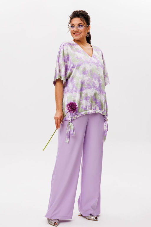 Брюки ANELLI 1630 лавандовая агония  фото 8