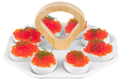 Тарелка д/фарш. яиц 21*21*10,5 см ХВ + 2 дер. ручки - Elan gallery фото 7