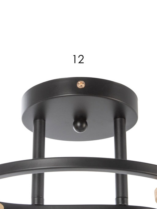 Люстра XA1634B/3, 3×60 Вт, E27, чёрная