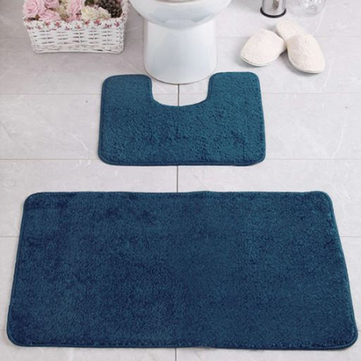 Комплект ковриков для в/к AQUA-Prime BeMaks из 2 шт 50х80/40х50см (синий) фото 2