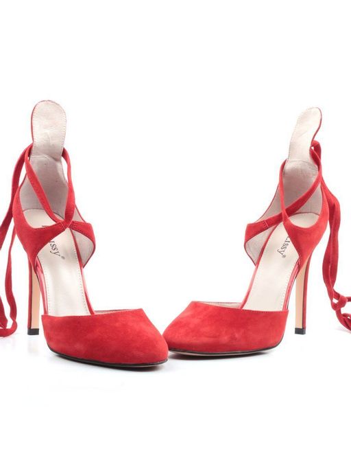 06-V-892 RED Туфли женские (натуральная замша) - Фабричный китай фото 13