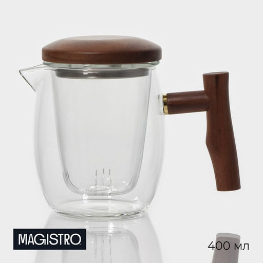 Заварочный чайник Magistro Лофт 400 мл, 15?9?11.5 см, стеклянное сито, стекло