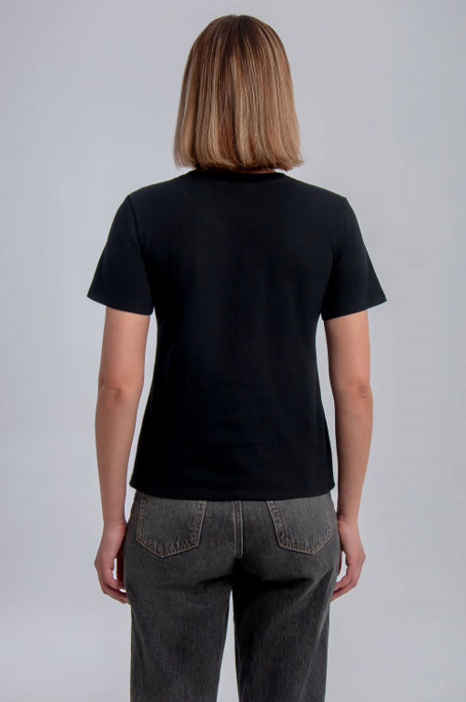 Арт. 3747 Футболка женская 42-50 (5 шт) Цвет:черный - Калинка фото 11