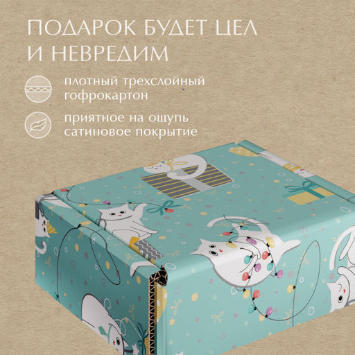 VAL PC-BC-GBk Подарочные коробки - 3шт.: 13*10*4,5, 23*14*7,5, 26*26,5*10см. PARTY CATS, шт - Valiant фото 9