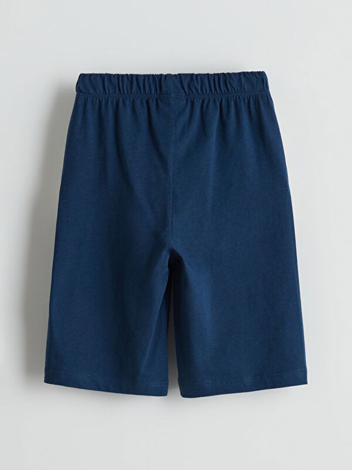 Beli Lastikli Bask?l? Erkek ?ocuk Pijama ?ort