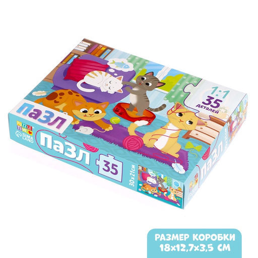 Пазл «Кошачий мир», 35 деталей
