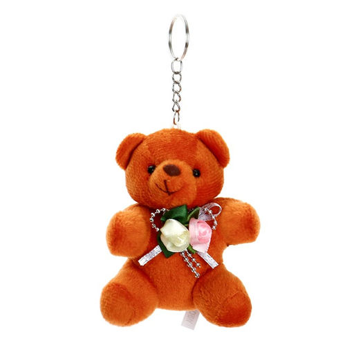 Брелок детский «Мишка с цветами», цвета МИКС