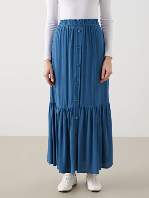 Beli Lastikli Dokulu Kad?n Etek