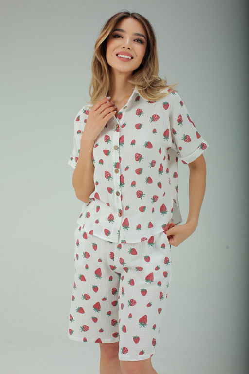 578 ПИЖАМА (ШОРТЫ) (Клубника) - А-дина фото 3