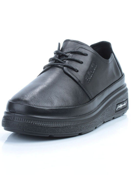 03-5313 BLACK Полуботинки женские (натуральная кожа)