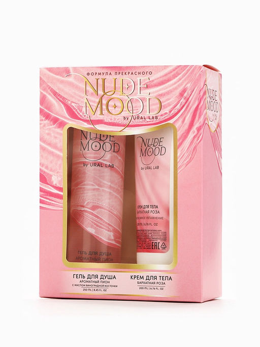 Подарочный набор NUDE MOOD, гель для душа 250 мл и крем для тела 200 мл, аромат пиона и розы, URAL LAB  фото 11