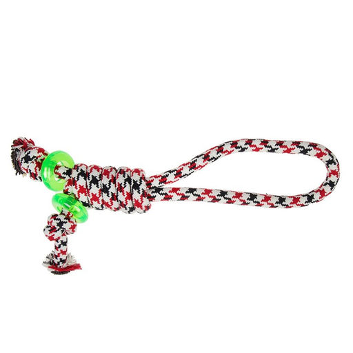 Игрушка канатная Хвостики с кольцами из термопластичной резины, 36 см, до 140 г, микс - Пижон фото 3