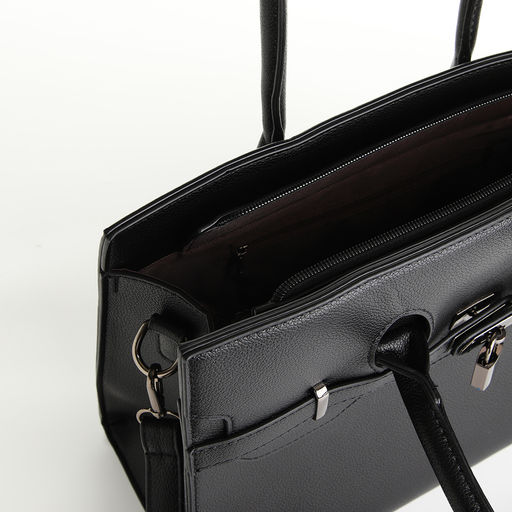 Сумка женская тоут, на молнии, цвет чёрный - Simaland фото 6