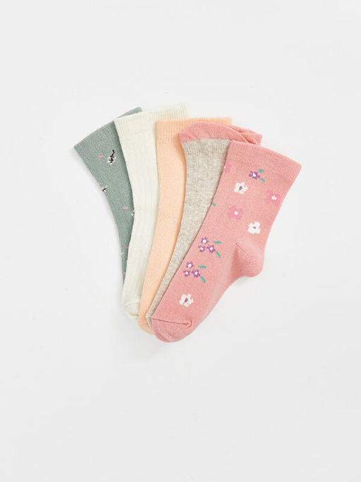 Bask?l? K?z Bebek Soket ?orap 5li - Waikiki фото 2