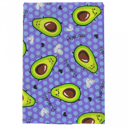 Шторы для кухни, 2шт 148х160см "Авокадо, вид 2/2", на шторной ленте, рогожка (хлопок 100%) 171г/м2, упаковка классическая, пакет ПВХ 32х41см, "Домашняя мода" (Россия)