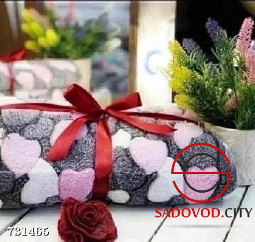 Плед с принтом пушистый