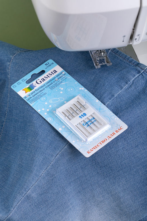 Иглы для быт. шв. машин Gamma NJ №110 для джинсы 5 шт в блистере №110