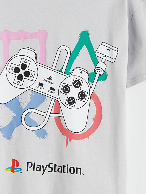 Bisiklet Yaka PlayStation Bask?l? Erkek ?ocuk Ti??rt