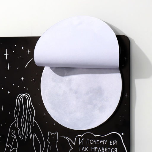 Магнит на холодильник с блоком для записей «И почему ей так нравятся капли молока?», 13.8×13.1 см