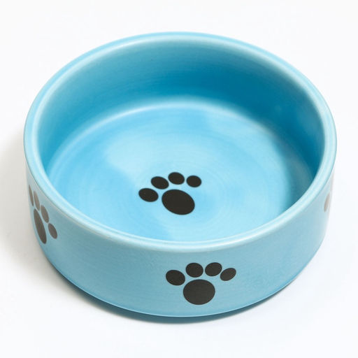 Миска керамическая Лапки 200 мл - 10.510.54 см, голубая - Пижон фото 3