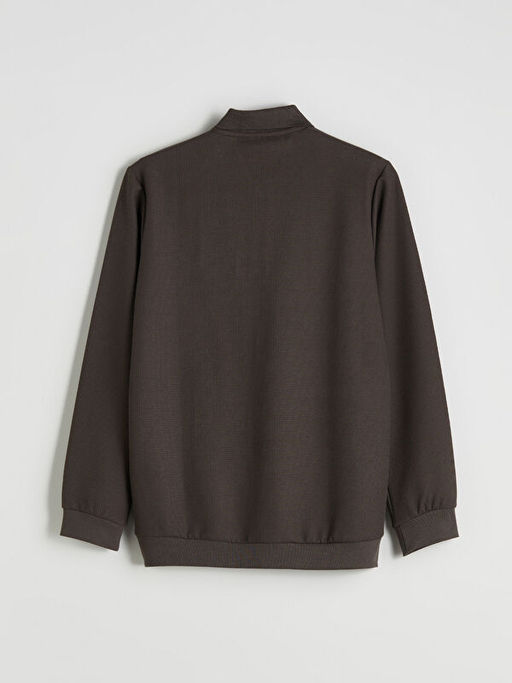 Polo Yaka Uzun Kollu Erkek Sweatshirt