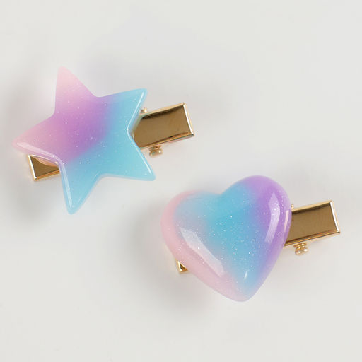 Заколки для волос 2 шт., космос