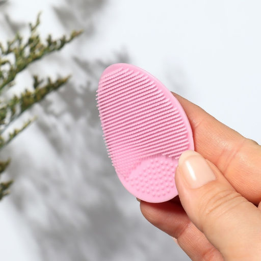 Цена за 5 шт. Щётка для умывания «Овал» на присоске, 6.3×5 см, МИКС