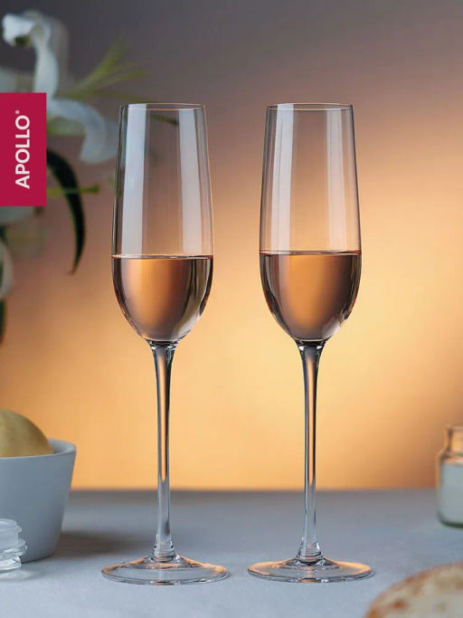Набор бокалов для шампанского APOLLO Sun 270 мл 2 пр.  фото 4