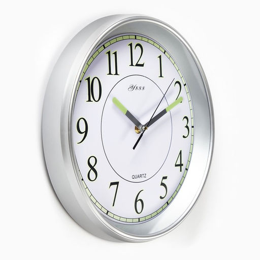 Часы настенные интерьерные «Илони», плавный ход, светящиеся, d=30 см