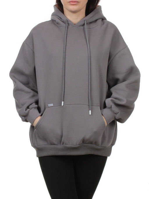 2610 GRAY Толстовка женская (85% хлопок, 10% полиэстер, 5% спандекс)