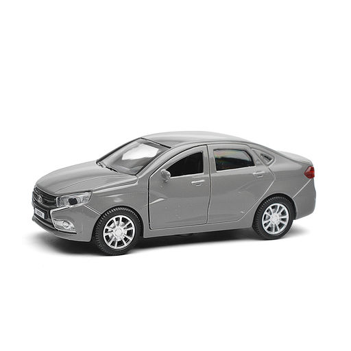 Машина металл LADA vesta 11,5 см, двери, темно-серый