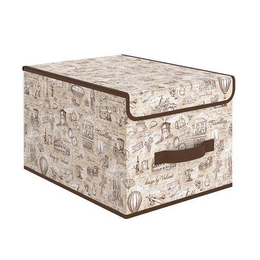 Короб стеллажный с крышкой, большой, 30*40*25 см, TRAVELLING, шт