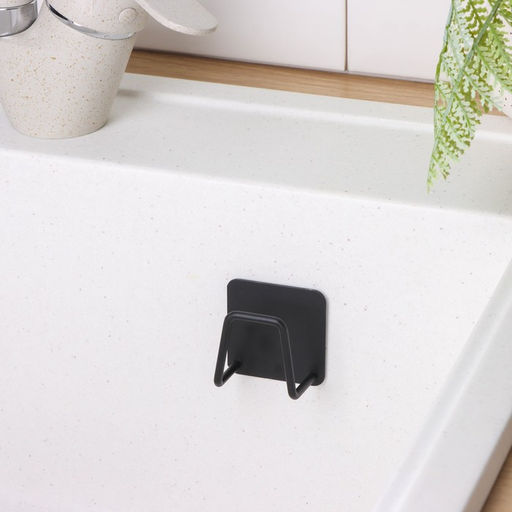 Цена за 2 шт. Держатель универсальный Доляна, на липучке, чёрный