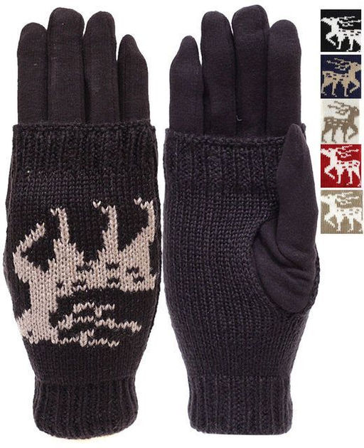 Перчатки женские трикотаж и вязка цветные двойные