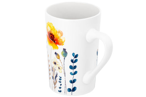 Кружка 380 мл 12*8*12,2 см Цветочное настроение - желтый мак NEW BONE CHINA - Elan gallery фото 4