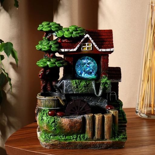 Фонтан настольный «Дом под деревом», 20×14×27 см, с подсветкой