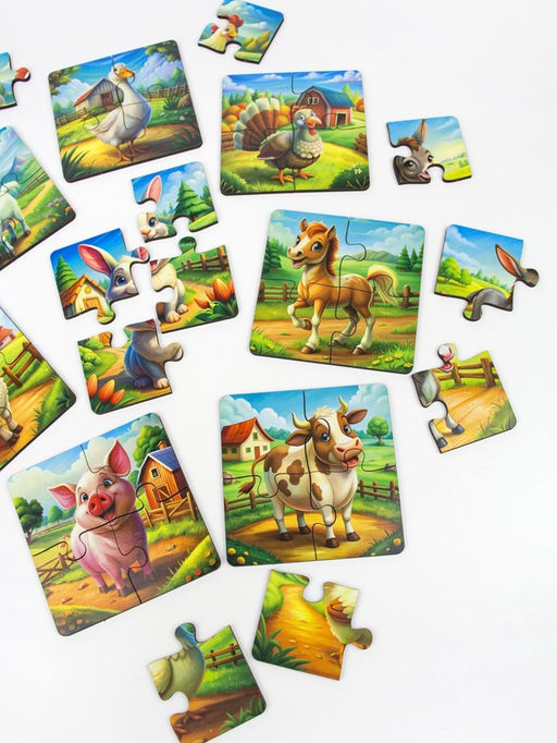 Пазл деревянный "Весёлая ферма" PZL-83