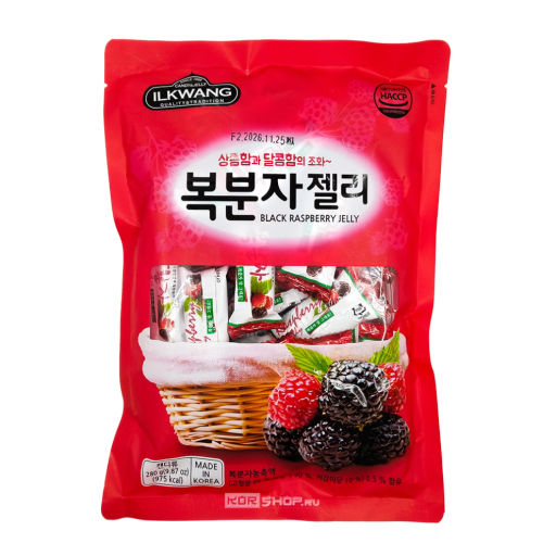 Желейные конфеты со вкусом ежевики Black Raspberry Jelly Ilkwang, Корея, 280 г Акция