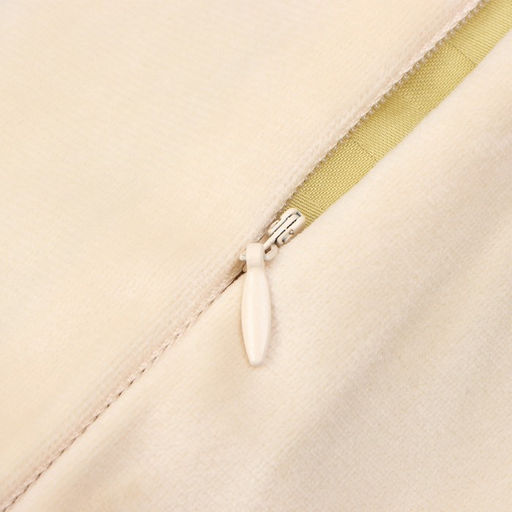 Набор декоративных наволочек Этель с кисточками, цвет молочный, 45х45 см - 2 шт, полиэстер, велюр  фото 3