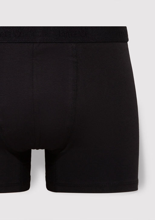 3lu Siyah Basic Boxer Seti - Mavi фото 3